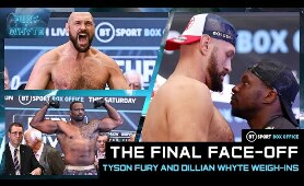 FACE-OFF: Tyson Fury and Dillian Whyte weigh-in and face-off for final time