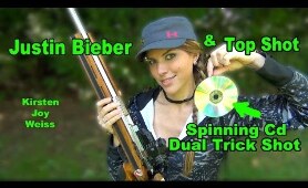 Shooting Through A SPINNING CD? - Trick Shot & A Surprise! | Dual Trick Shot