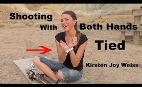 How To Shoot A Rifle With Both Hands Tied - Trick Shot - Kirsten Joy Weiss